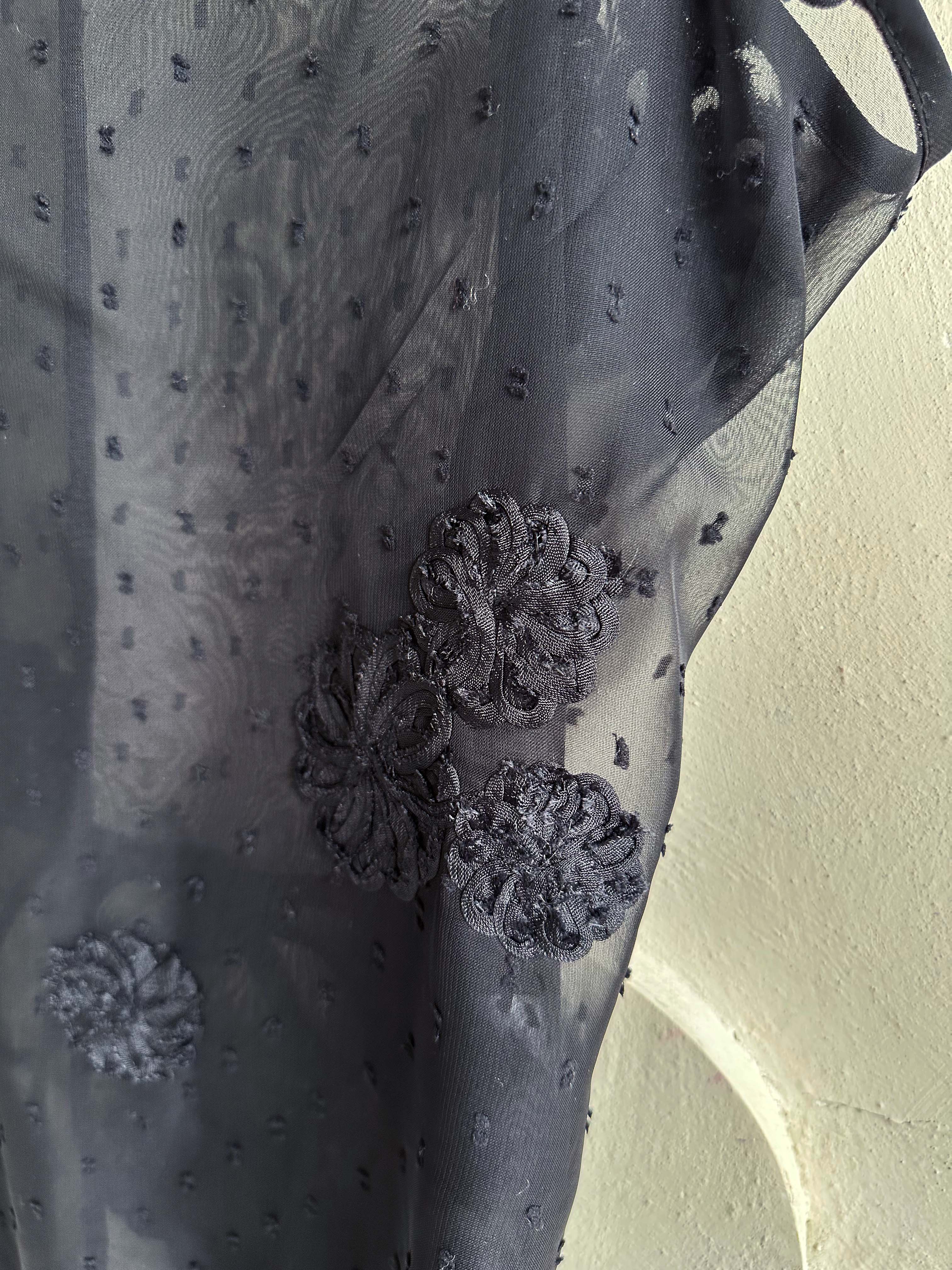 BS花卉透紗罩衫洋裝(兩色)