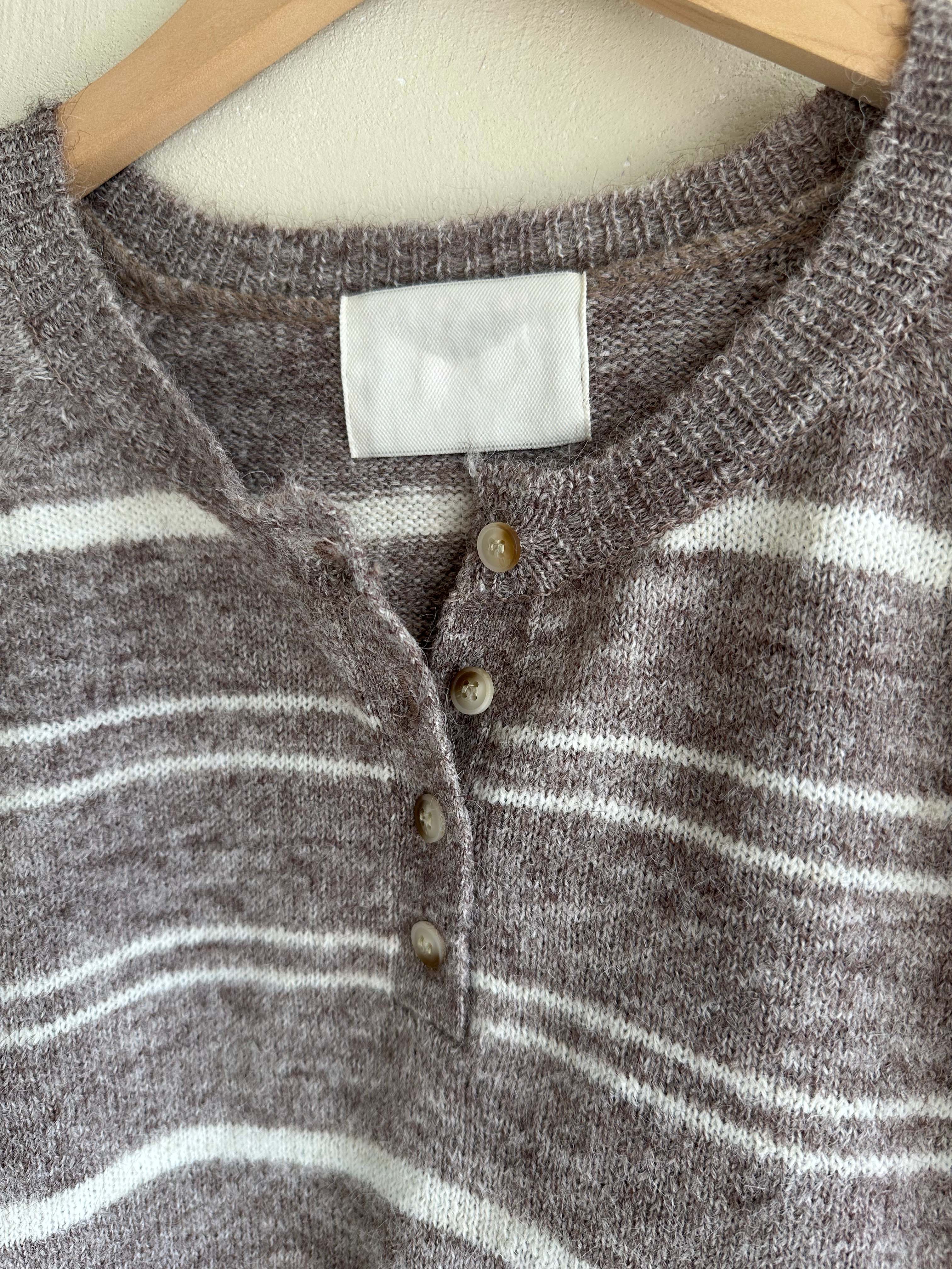 BS圓領細條針織上衣(三色)