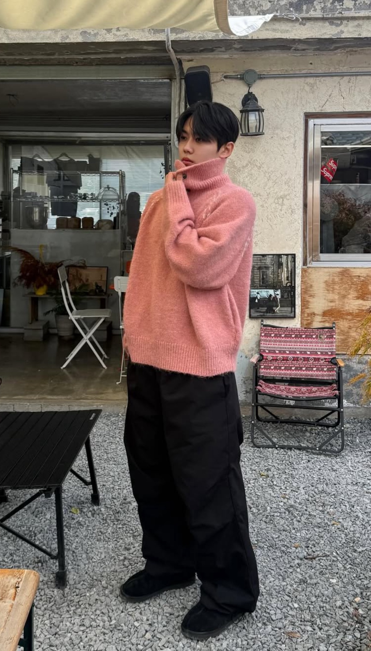 BS韓國排釦羊絨毛衣（三色）-男女皆可穿