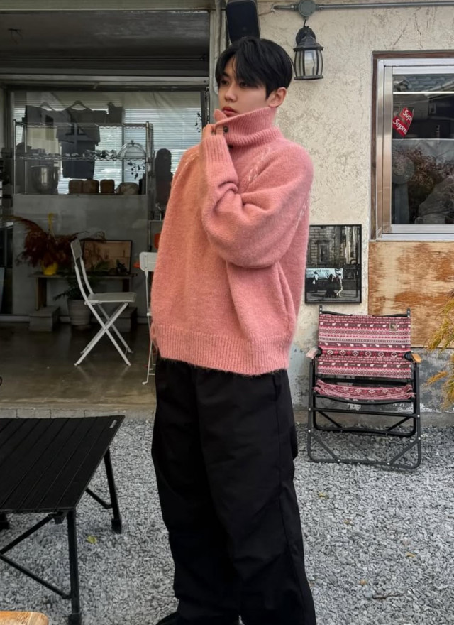 BS韓國排釦羊絨毛衣（三色）-男女皆可穿