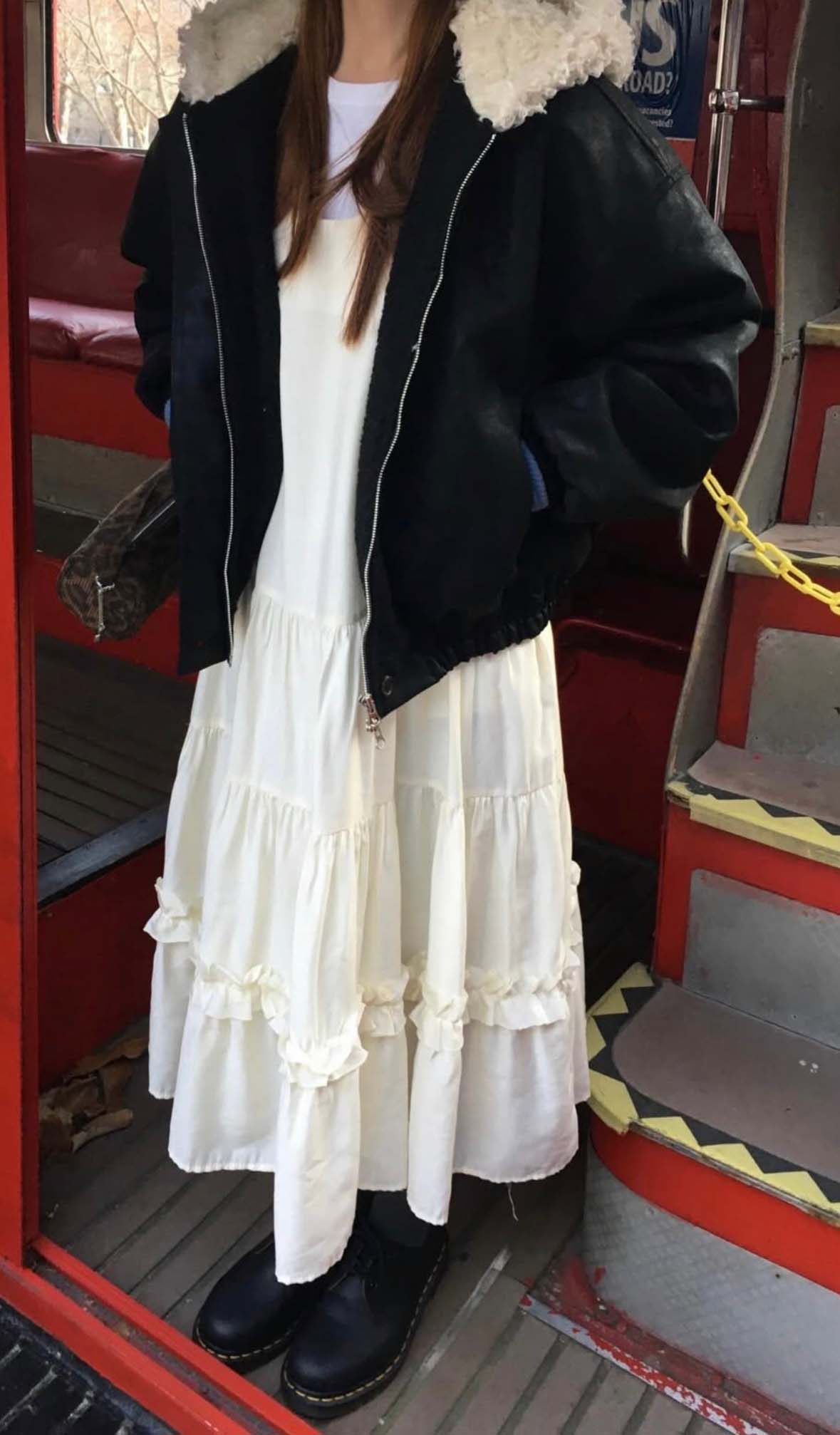 BS韓國毛絨連帽皮革夾克-連帽不可拆