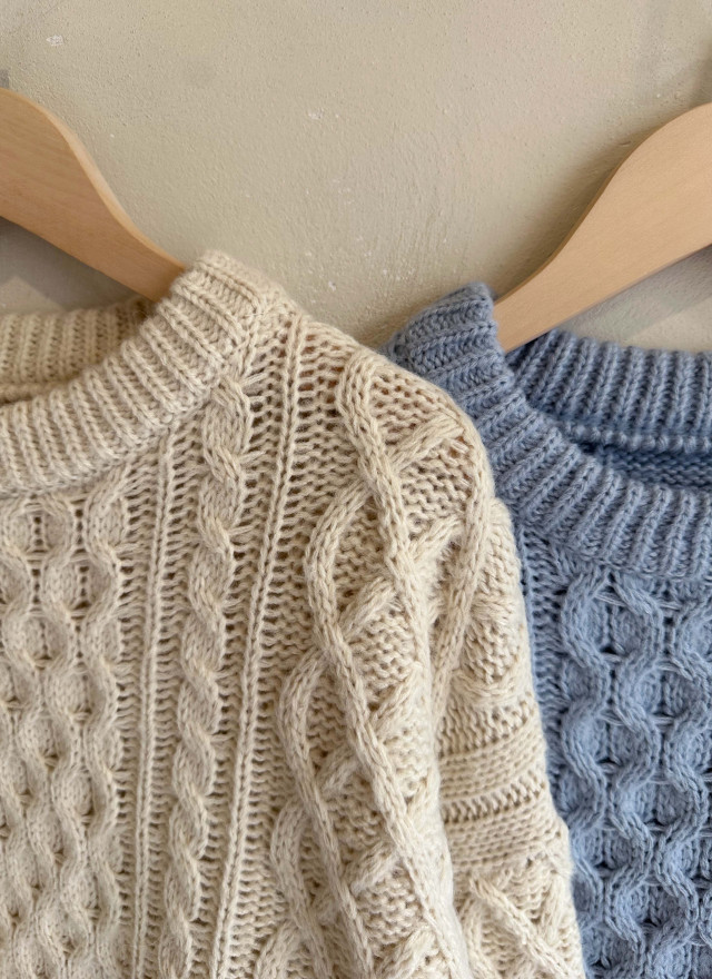 BS粗針麻花針織上衣(兩色)