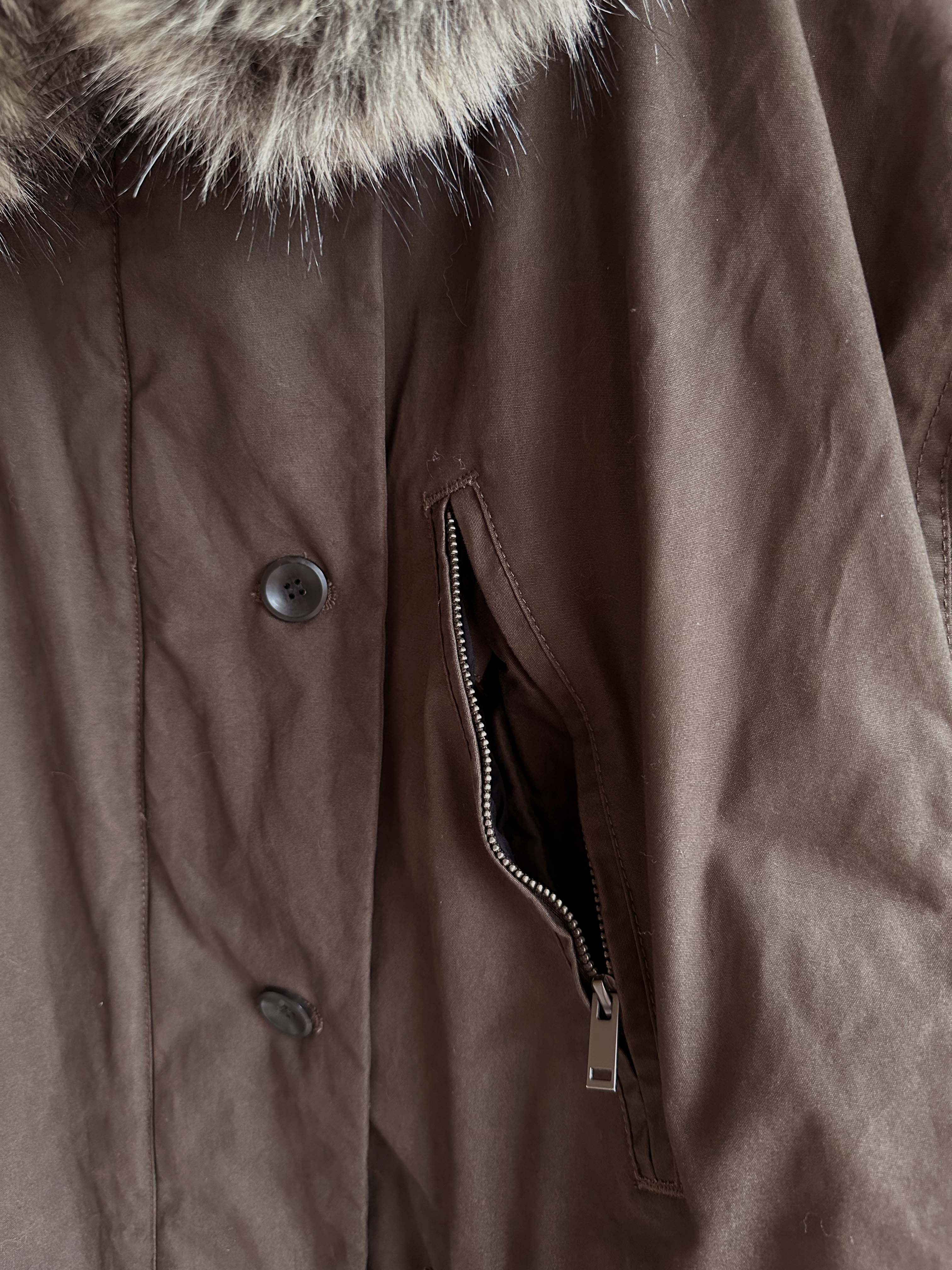 BS韓國摩卡羽絨Wellon連帽外套－毛領可拆