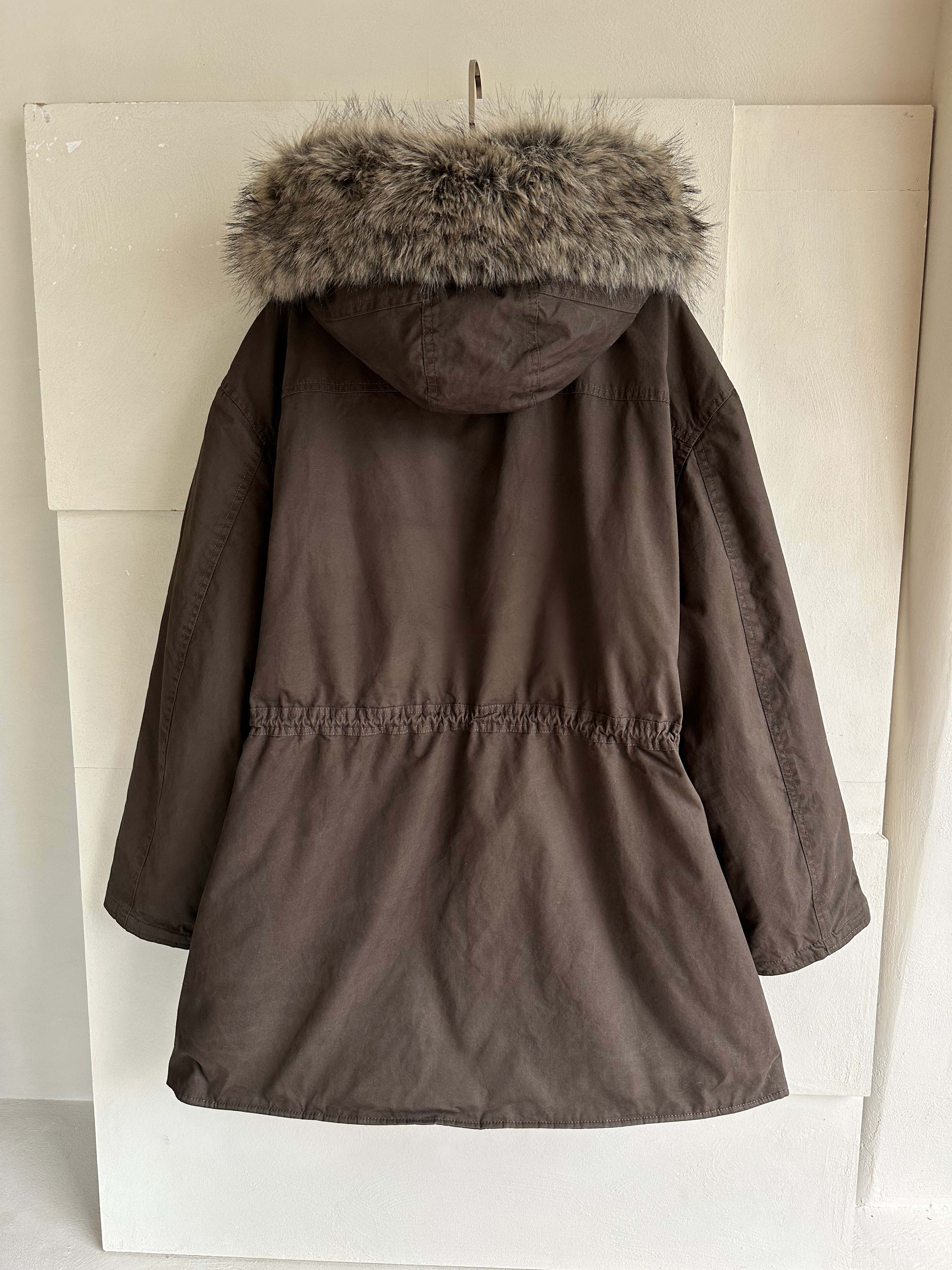 BS韓國摩卡羽絨Wellon連帽外套－毛領可拆