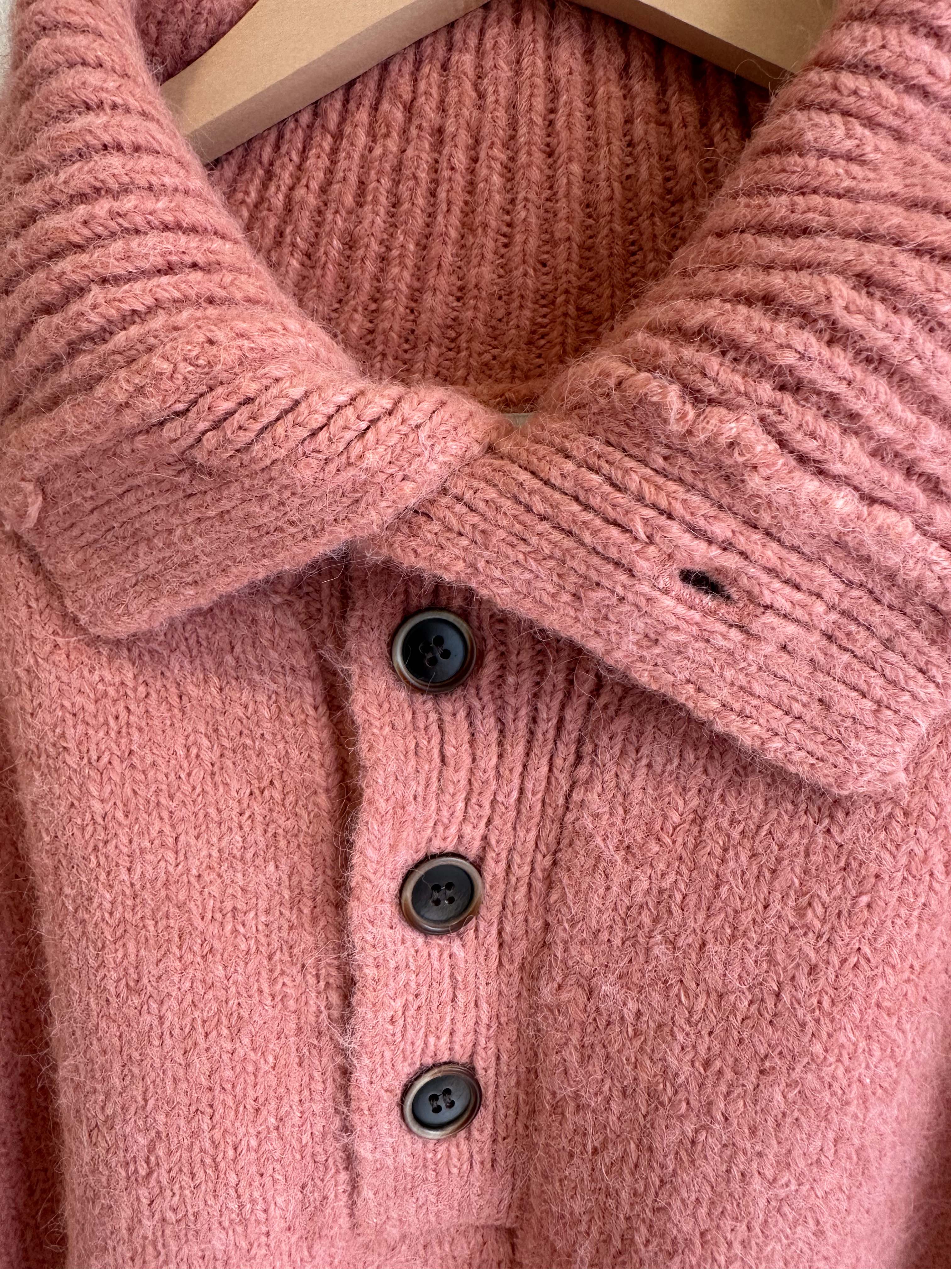 BS韓國排釦羊絨毛衣（三色）-男女皆可穿