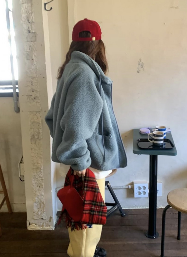 BS韓國立領羊羔絨外套(三色)