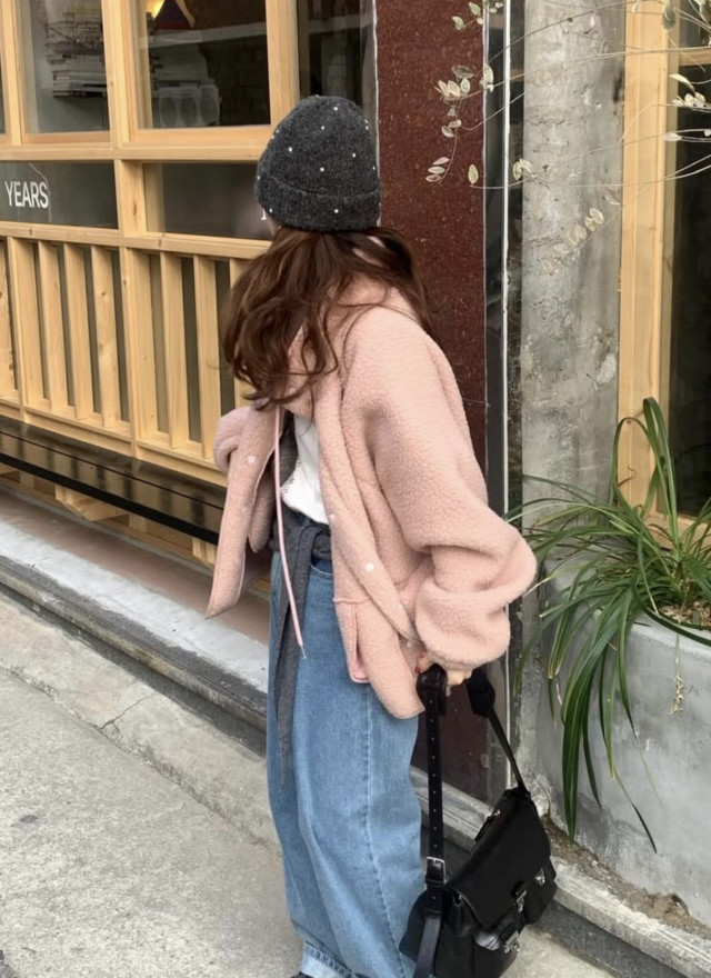 BS韓國立領羊羔絨外套(三色)