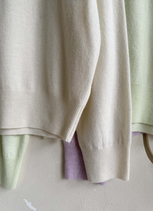 BS柔色V領針織上衣(三色)