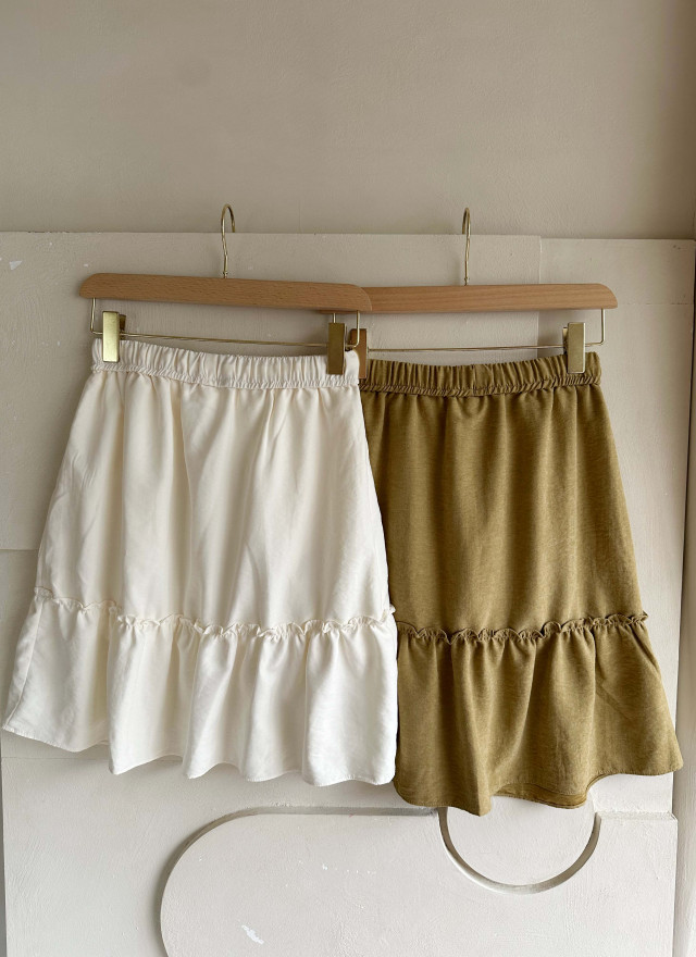 BS抽繩口袋層次裙(三色)