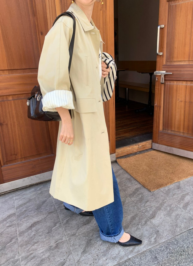 BS韓國春季俐落風衣(兩色)-限時團購