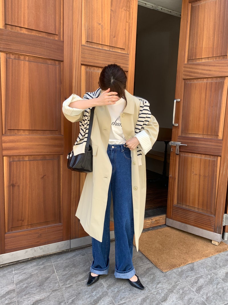 BS韓國春季俐落風衣(兩色)-限時團購