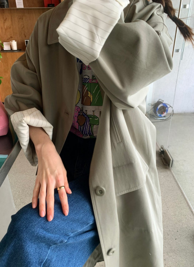 BS韓國春季俐落風衣(兩色)-限時團購