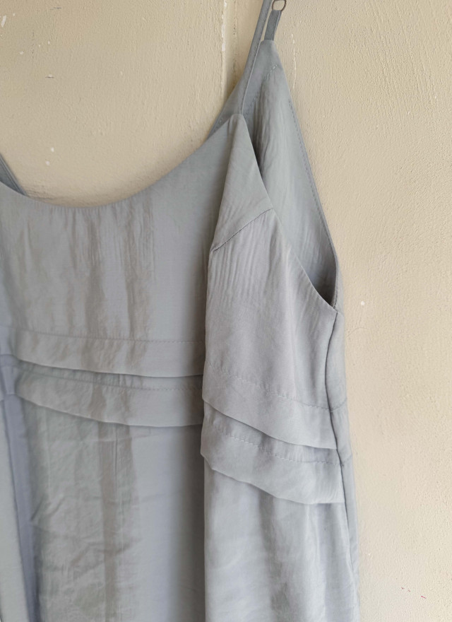 BS韓國荷葉兩穿細肩洋裝(兩色)