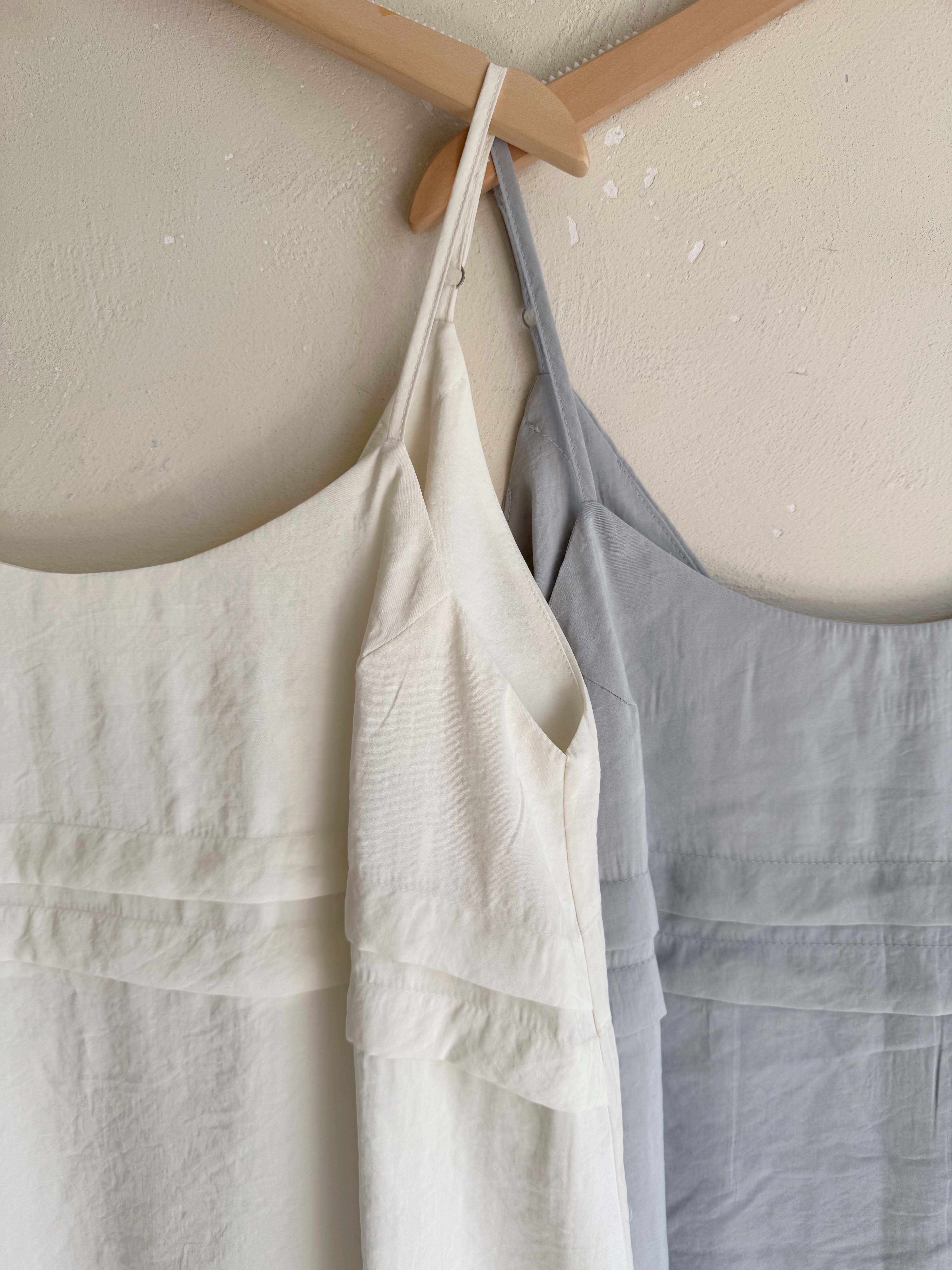 BS韓國荷葉兩穿細肩洋裝(兩色)