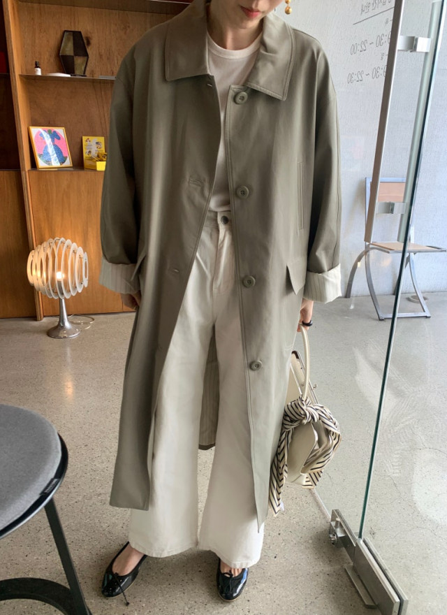 BS韓國春季俐落風衣(兩色)-限時團購