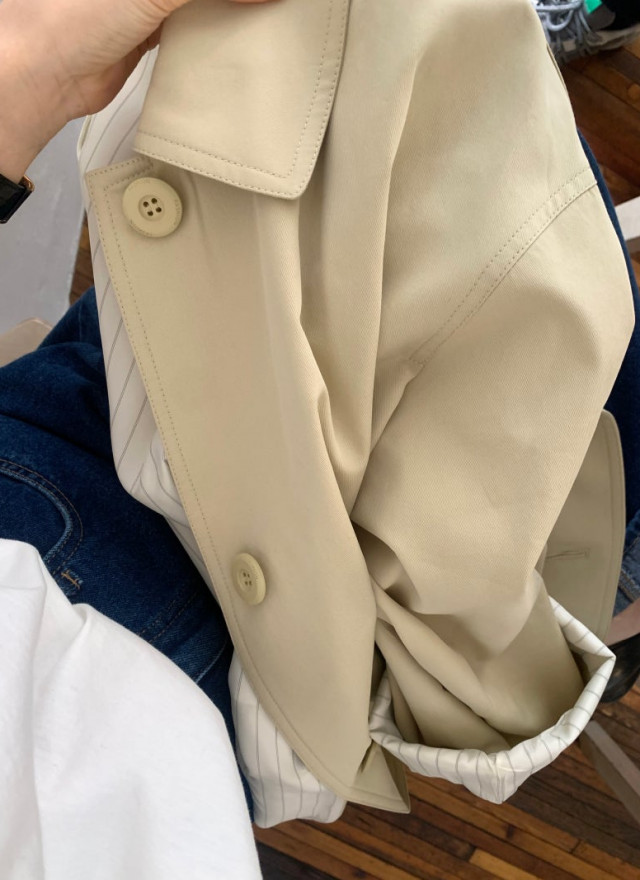 BS韓國春季俐落風衣(兩色)-限時團購