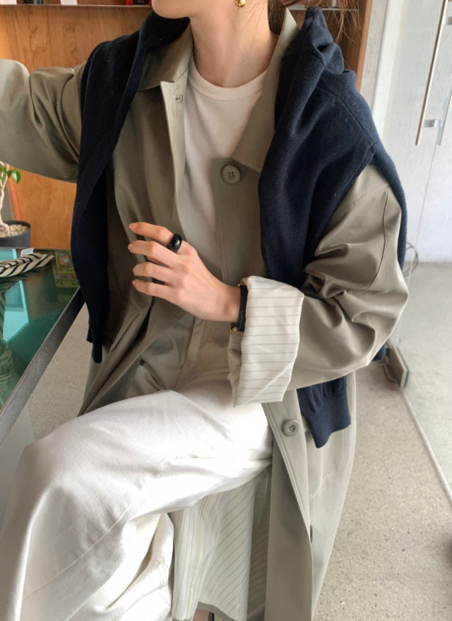 BS韓國春季俐落風衣(兩色)-限時團購
