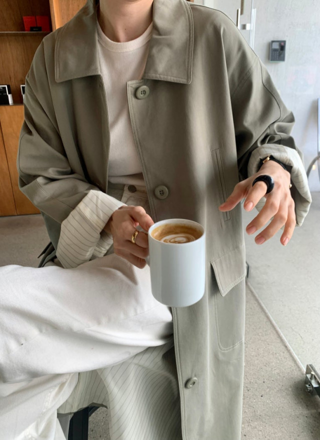 BS韓國春季俐落風衣(兩色)-限時團購