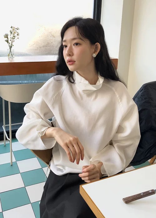 BS側抽繩柔感罩衫