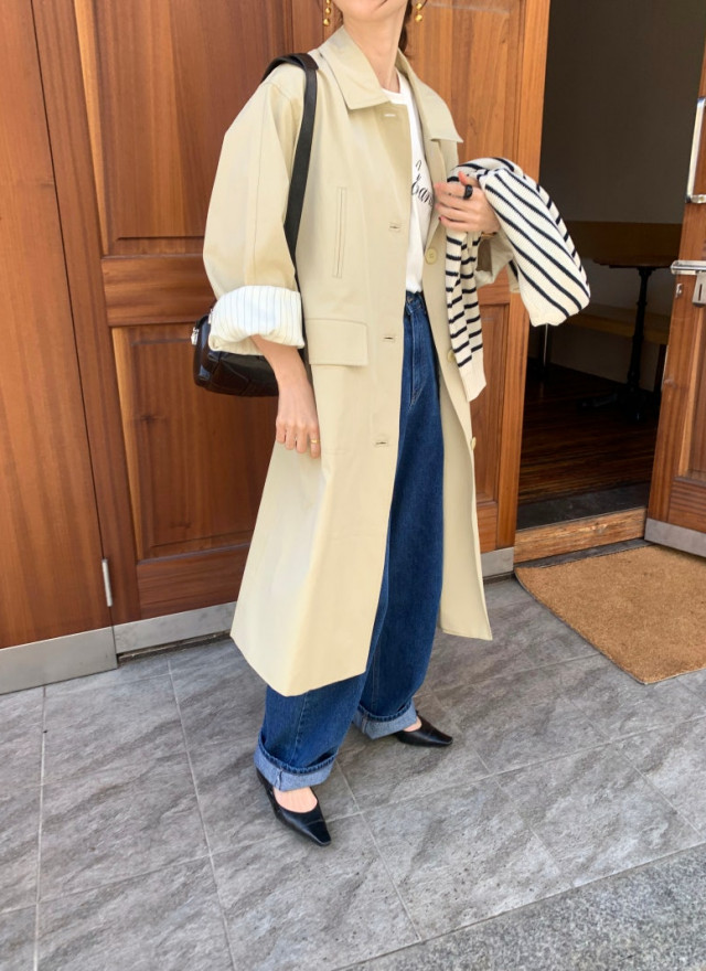 BS韓國春季俐落風衣(兩色)-限時團購