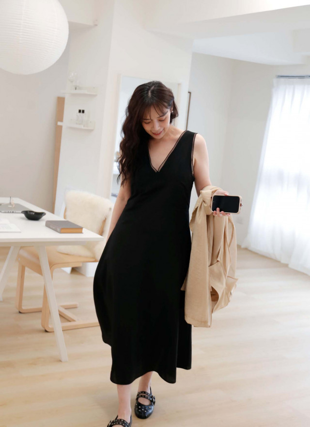 BS韓國時尚深V背心洋裝(兩色)