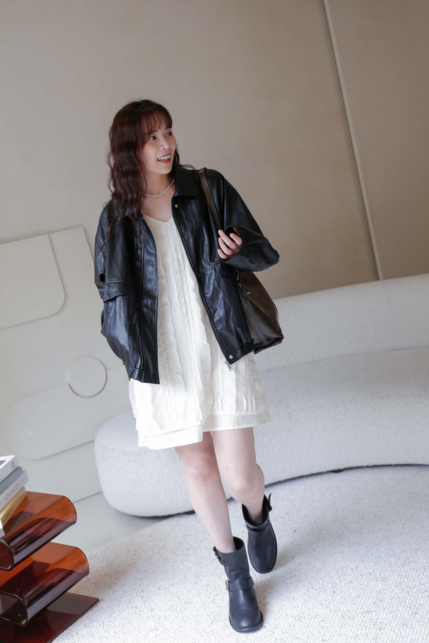 BS韓國諾亞率性皮革外套