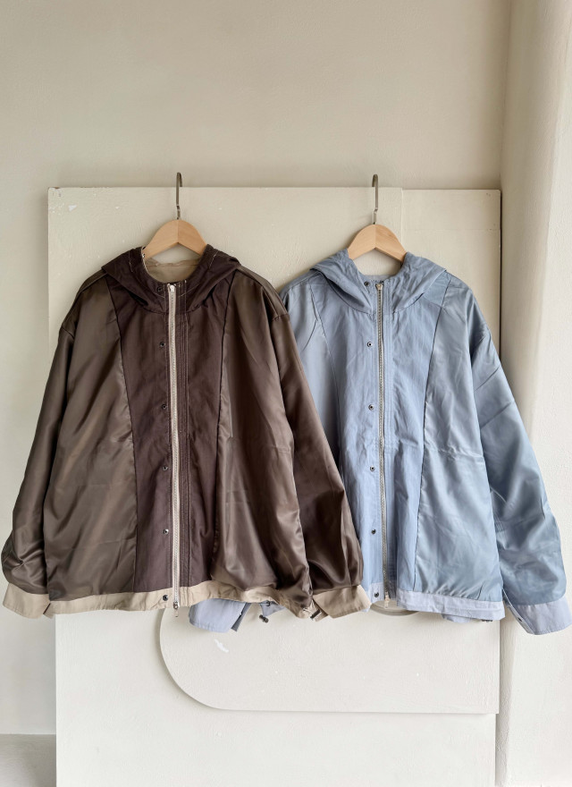 BS韓國連帽抽繩夾克(兩色)