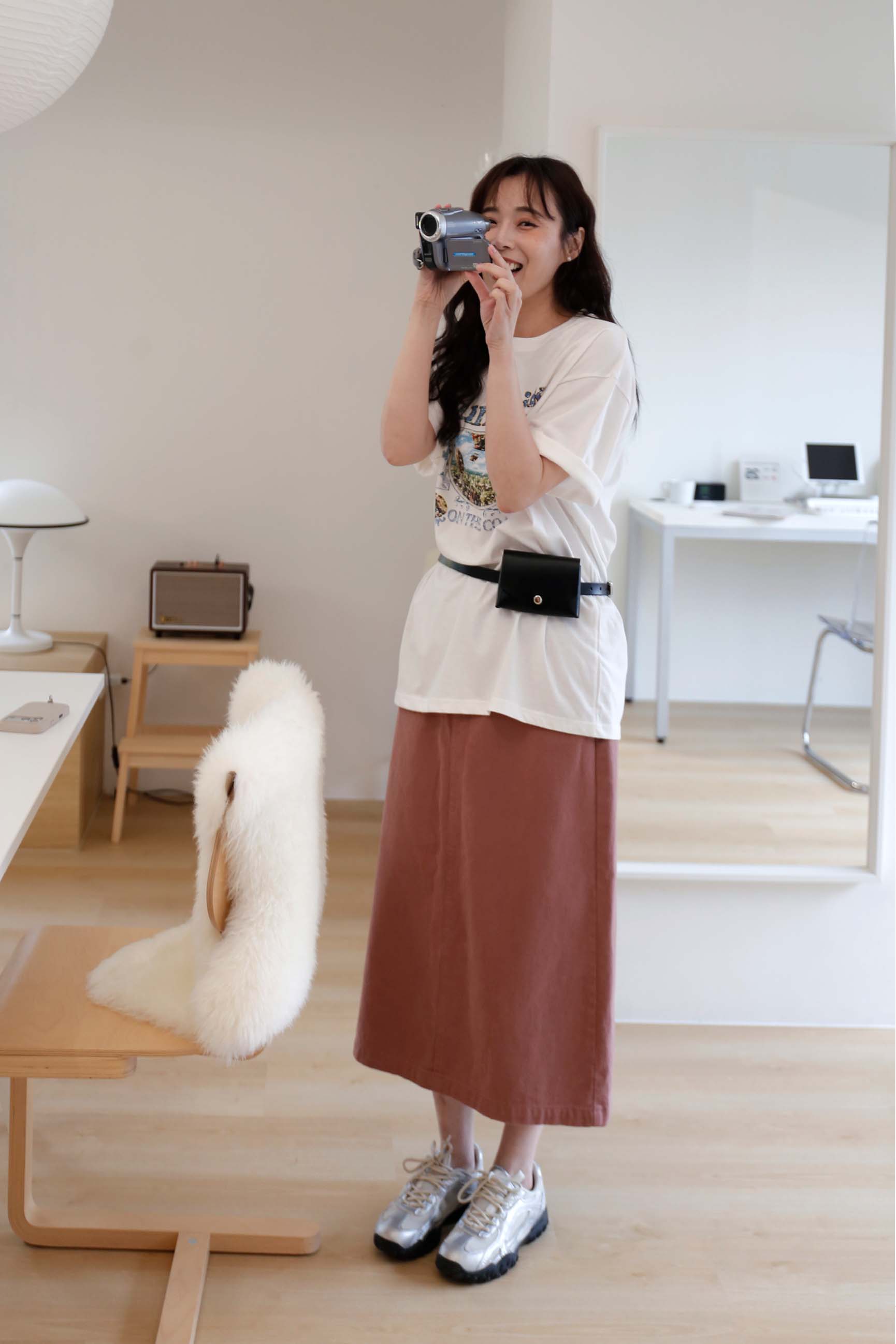 BS韓國復古印花寬版T(兩色)