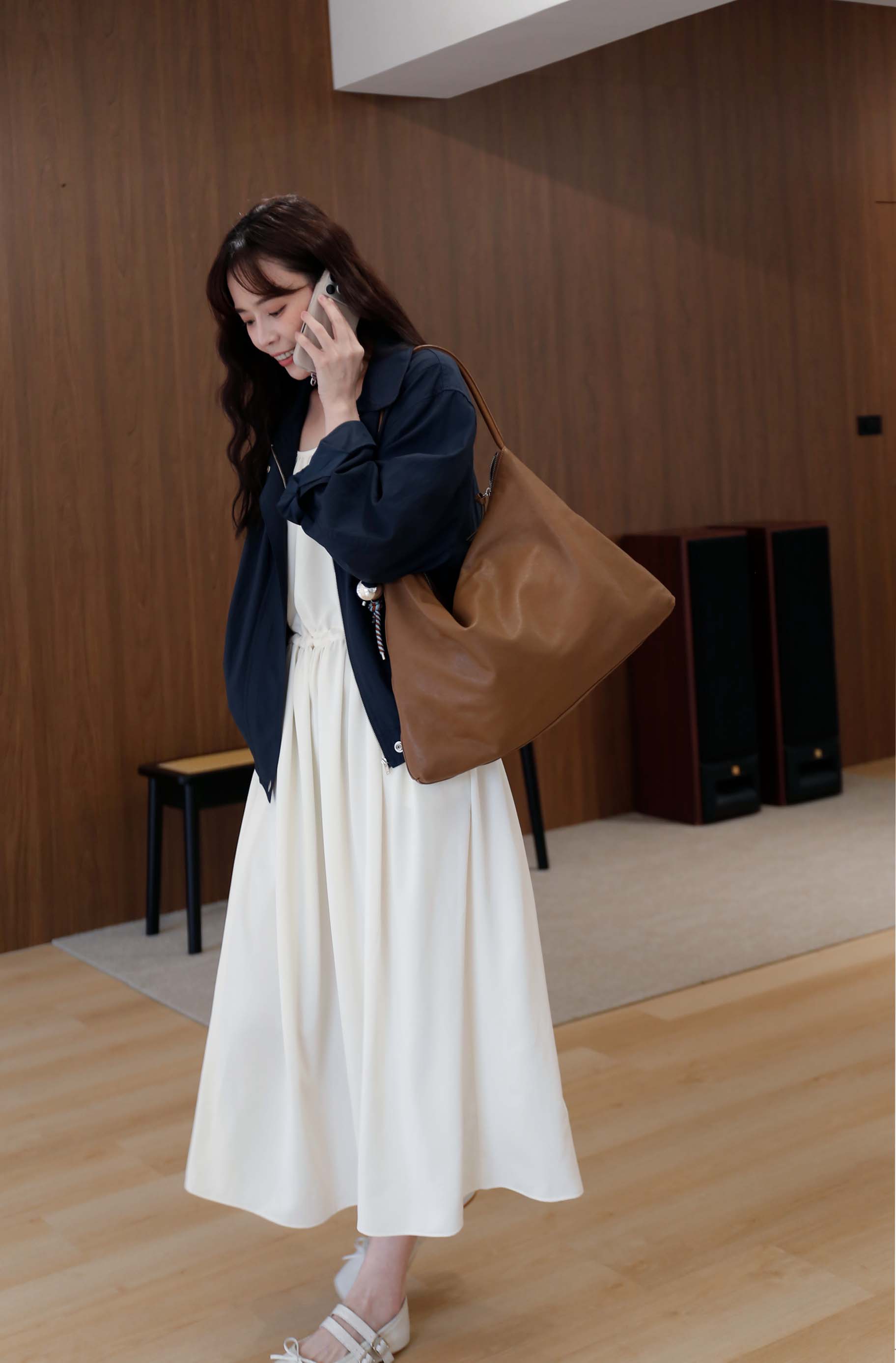 BS韓國高垂墜細肩抽繩洋裝(兩色)