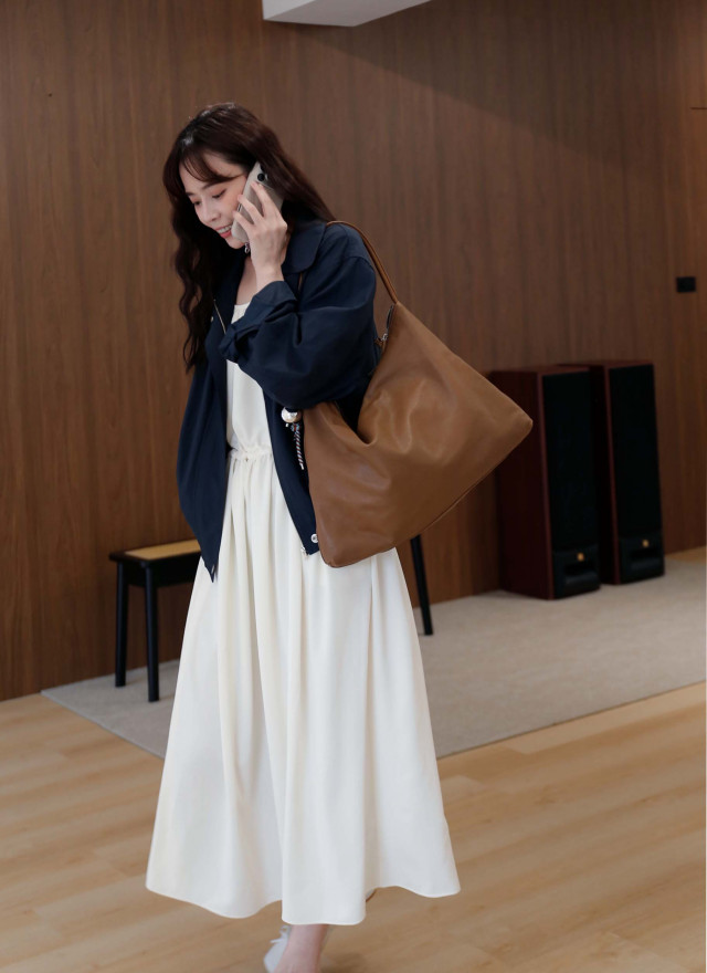 BS韓國高垂墜細肩抽繩洋裝(兩色)