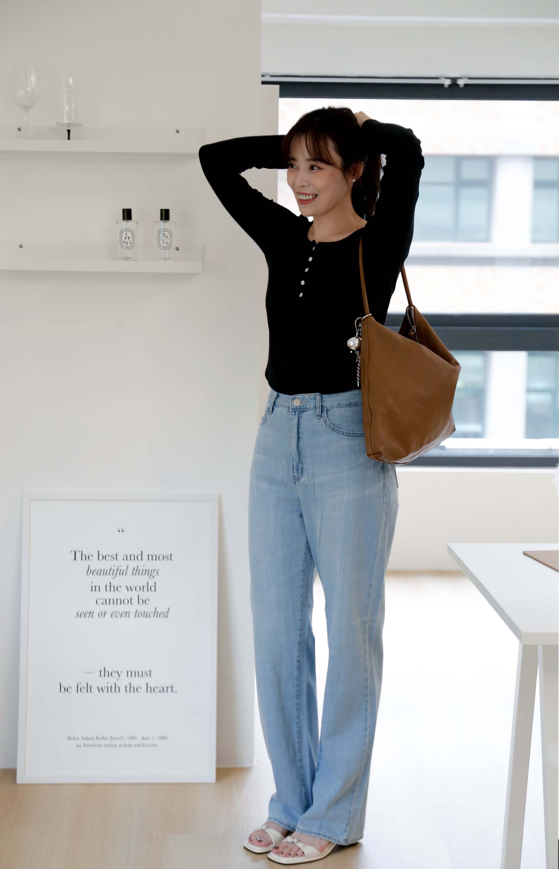 BS韓國美型直筒牛仔褲-SML