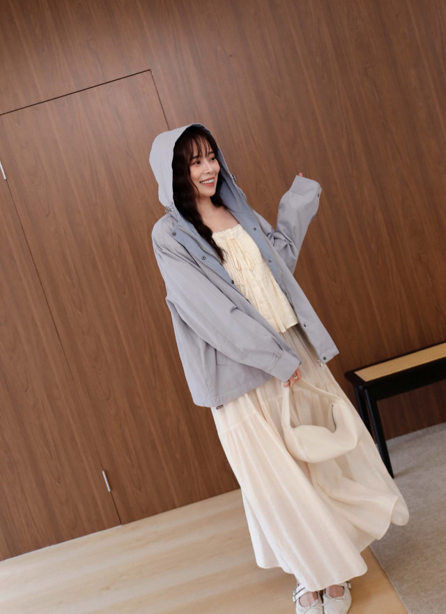 BS芙蕾垂墜斜拼裙(兩色)-訂製