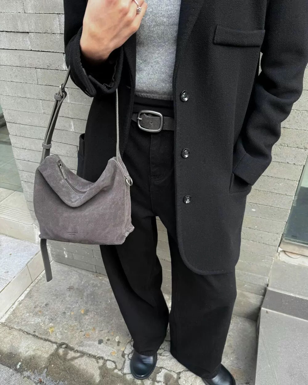 韓國設計師真皮拉鍊包-可斜背-限時團購