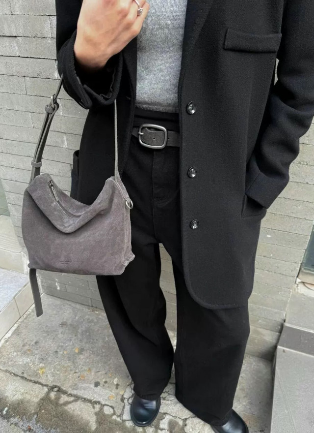 韓國設計師真皮拉鍊包-可斜背-限時團購