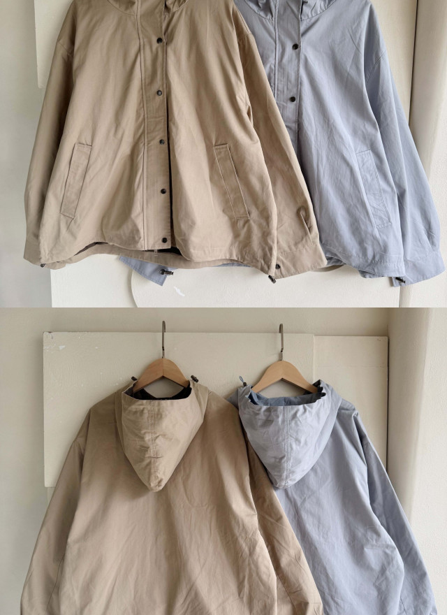 BS韓國連帽抽繩夾克(兩色)