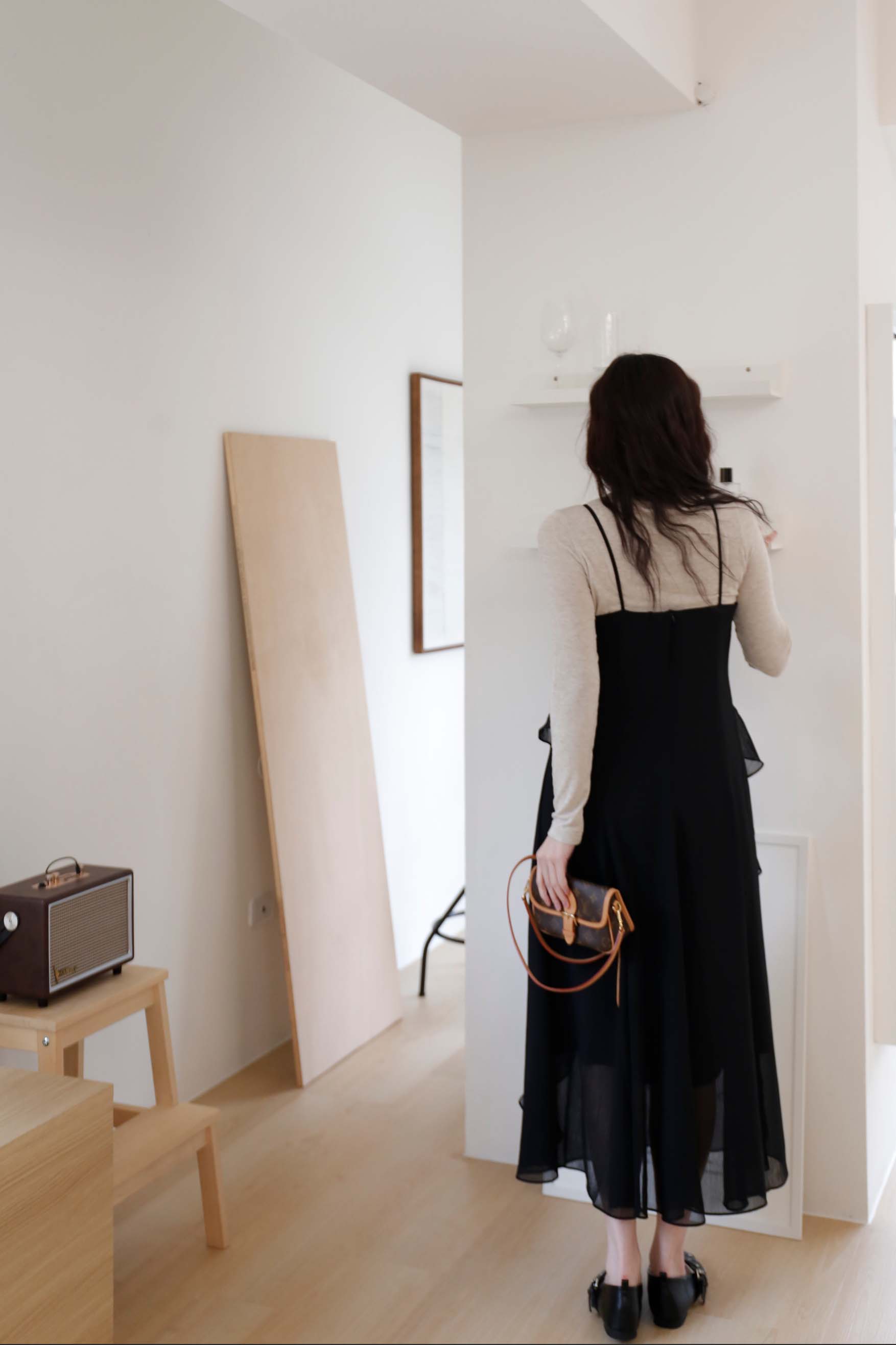 BS韓國荷葉細肩洋裝(兩色)