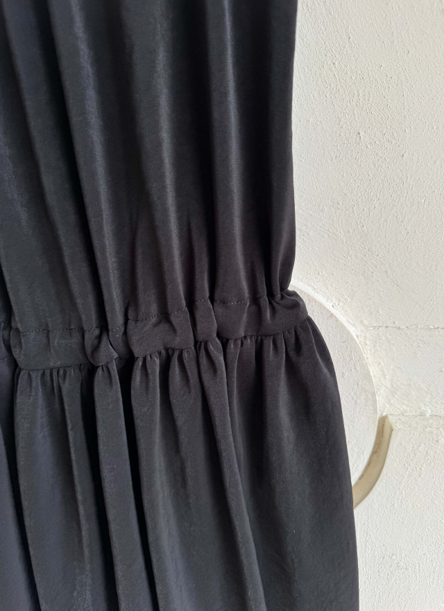 BS韓國高垂墜細肩抽繩洋裝(兩色)