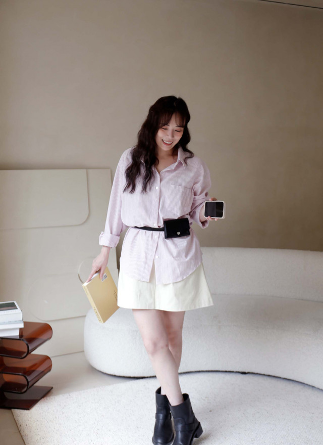 BS韓國緹安直紋襯衫(三色)