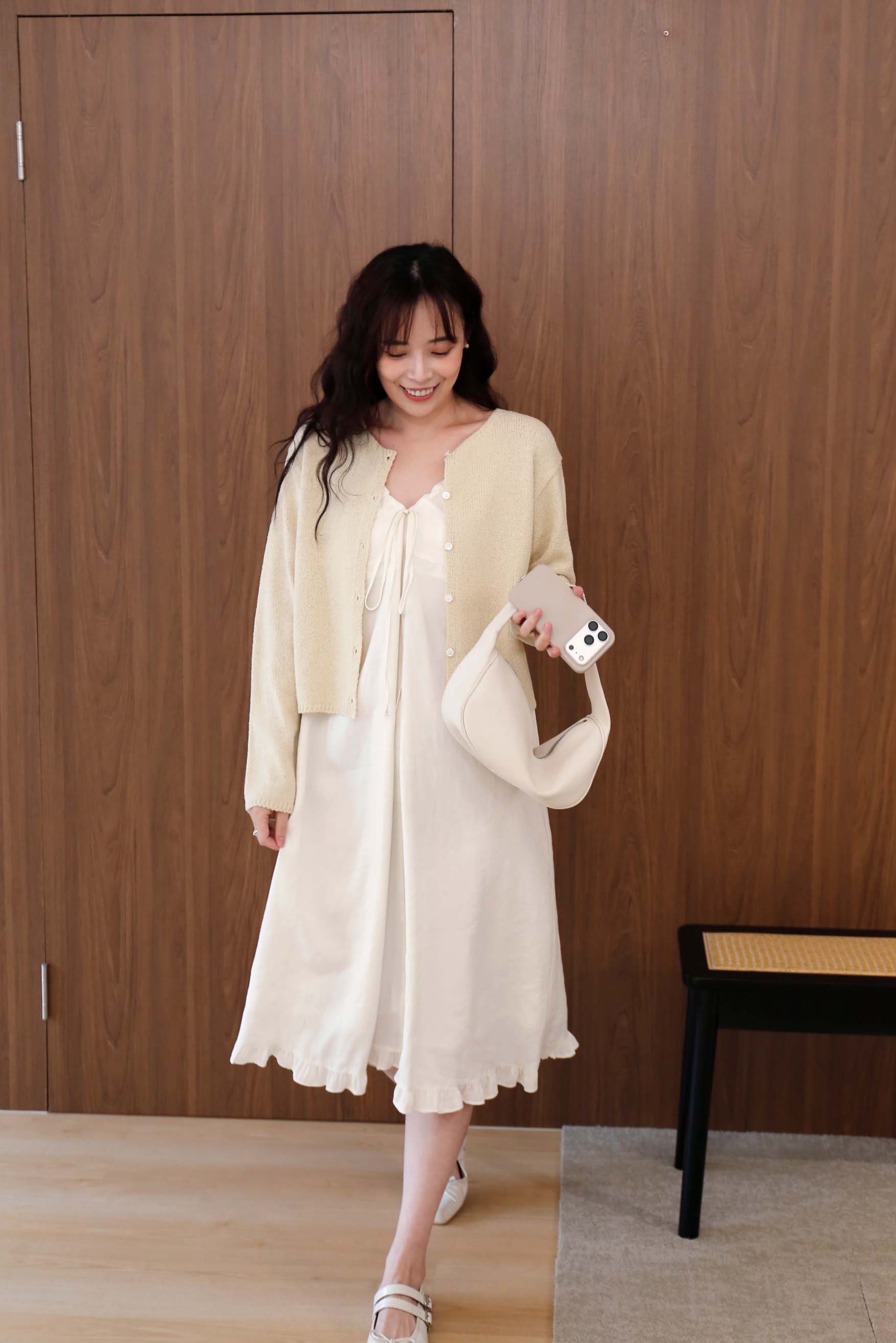 BS韓國荷葉兩穿細肩洋裝(兩色)