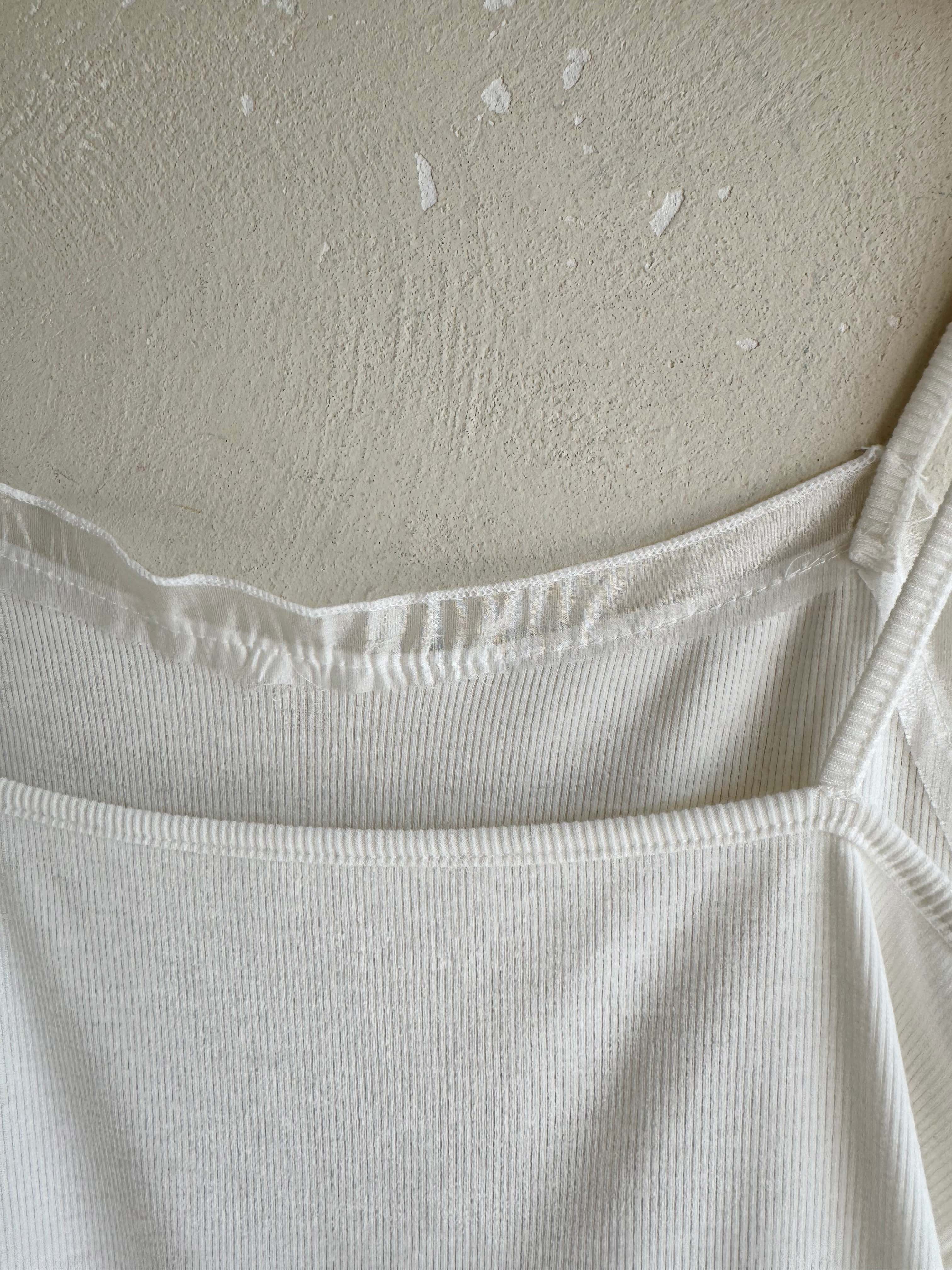 BS韓國蕾絲層擺細肩上衣