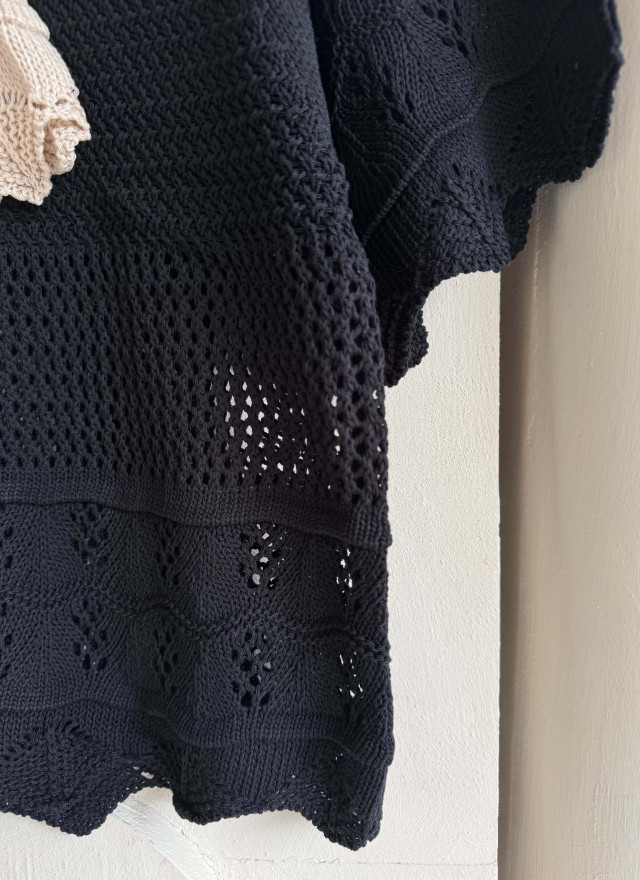 BS韓國艾妮鏤空織紋上衣(三色)