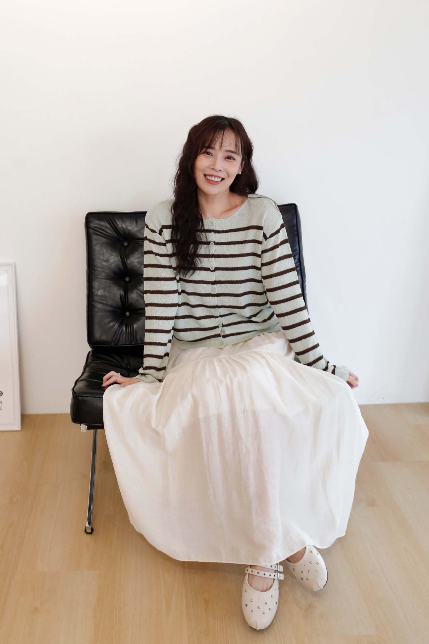 BS韓國條紋開襟針織衫-4色