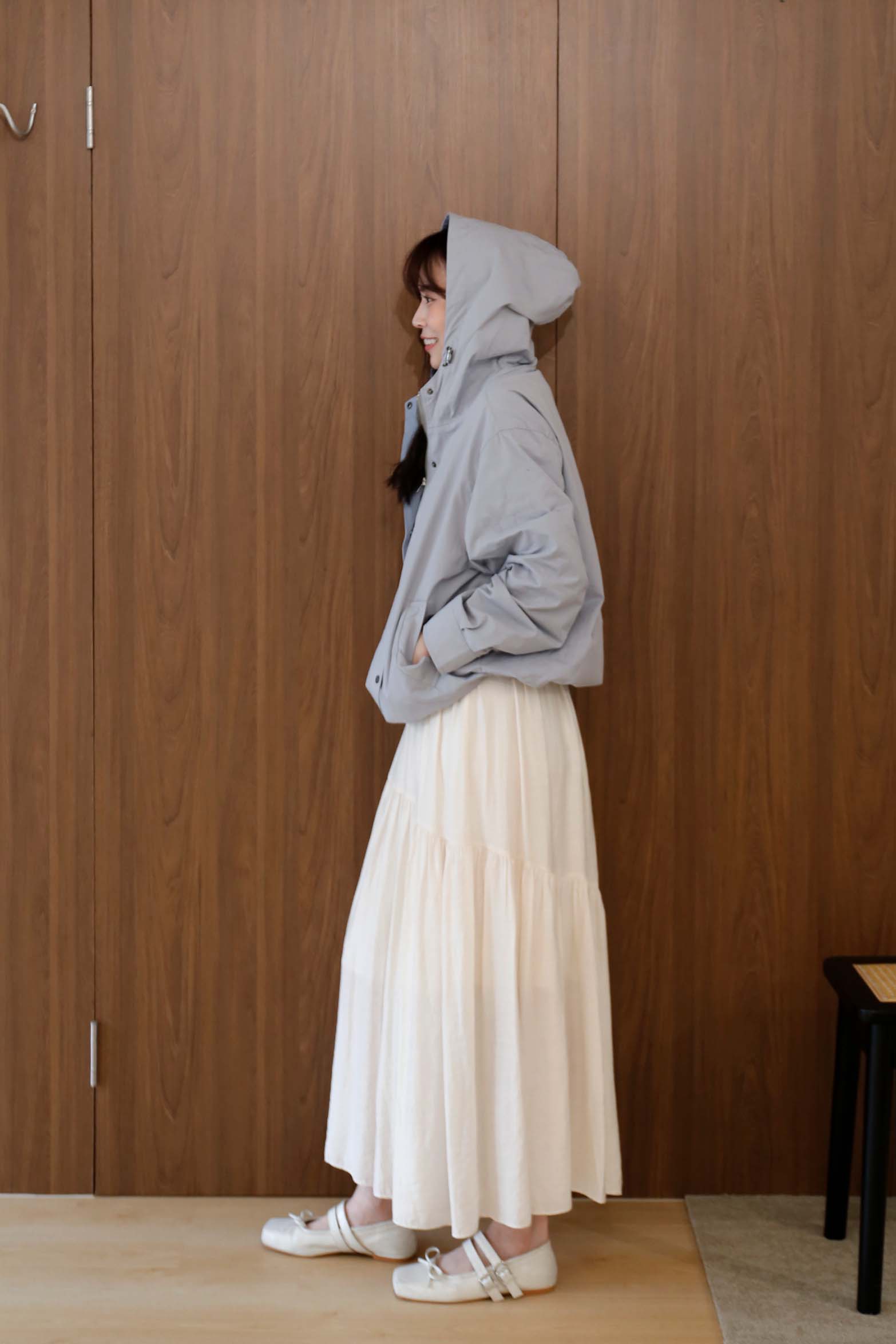 BS芙蕾垂墜斜拼裙(兩色)-訂製