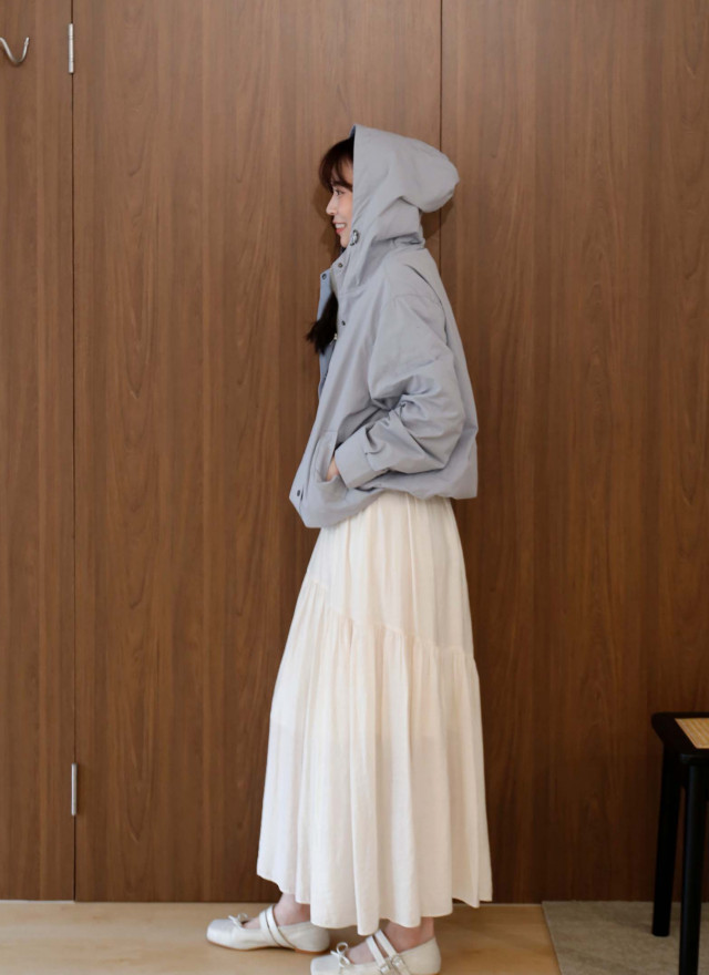 BS芙蕾垂墜斜拼裙(兩色)-訂製