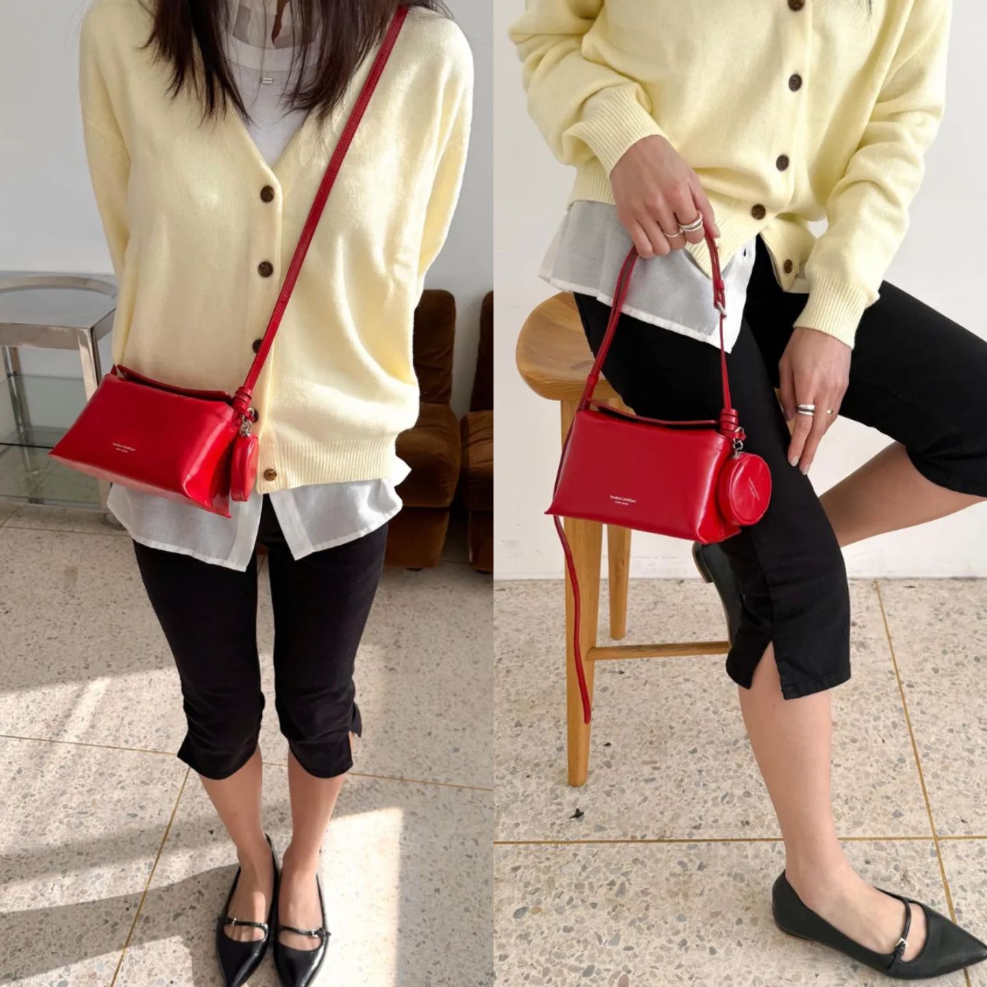 ★ 韓國設計師真皮磁吸小包-可斜背-限時團購