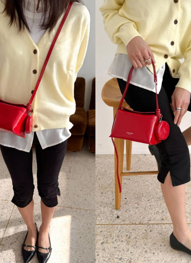 ★ 韓國設計師真皮磁吸小包-可斜背-限時團購