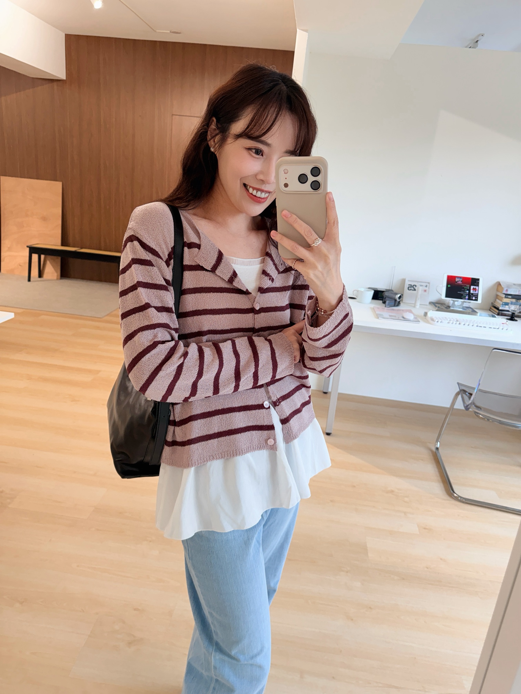 BS韓國蕾絲層擺細肩上衣