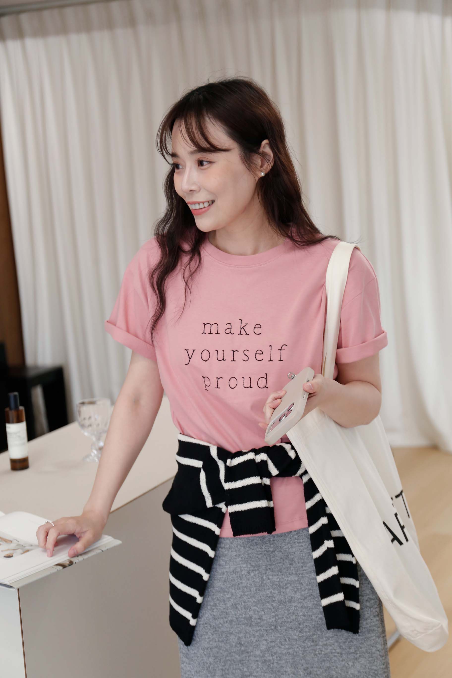 BS韓國刺繡立體字短T(三色)