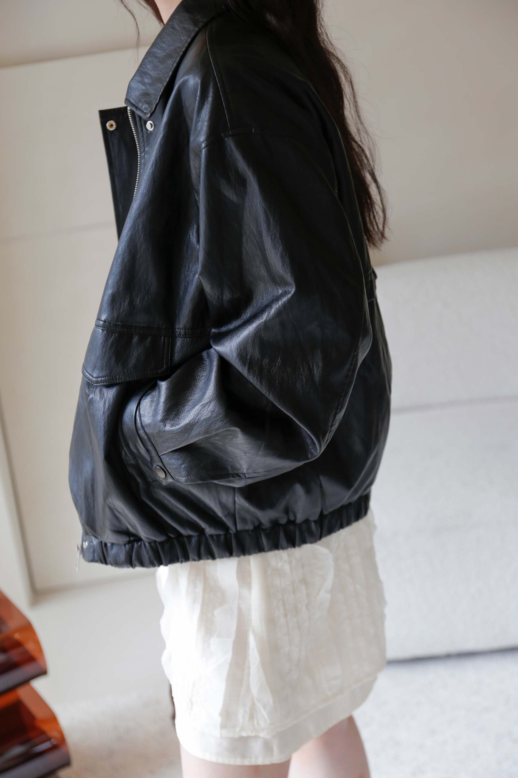 BS韓國諾亞率性皮革外套