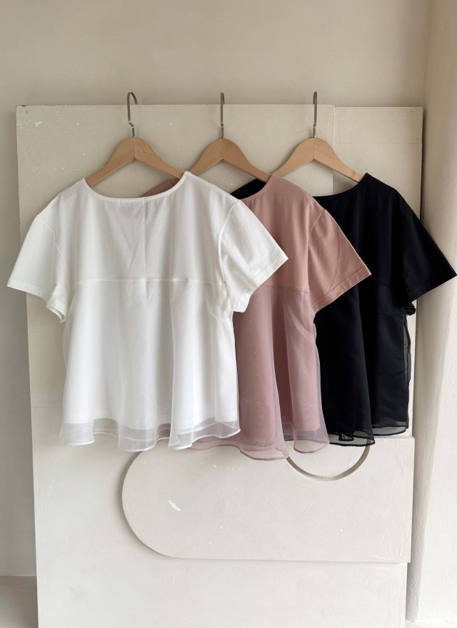 BS韓國映洛柔紗上衣(三色)